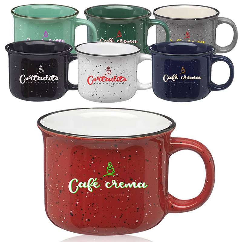 7.5 OZ Bijou Small Western Campfire Ceramic Mug