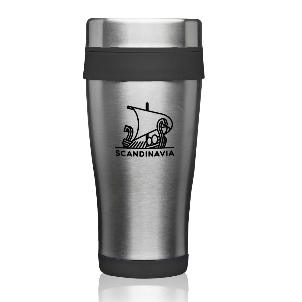 Custom 16 oz Formula One Insulated Travel Mug - Stainless steel out, Plastic Liner In 2 16 oz Formula One Insulated Travel Mug - Stainless steel out, Plastic Liner In - Image 2