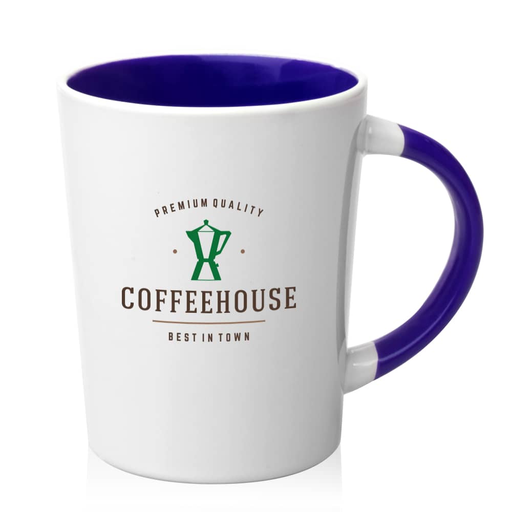 Custom 13 oz Sorrento Two Tone Mug - White with Accent Colored Interior and Handle 6 13 oz Sorrento Two Tone Mug - White with Accent Colored Interior and Handle - Image 6