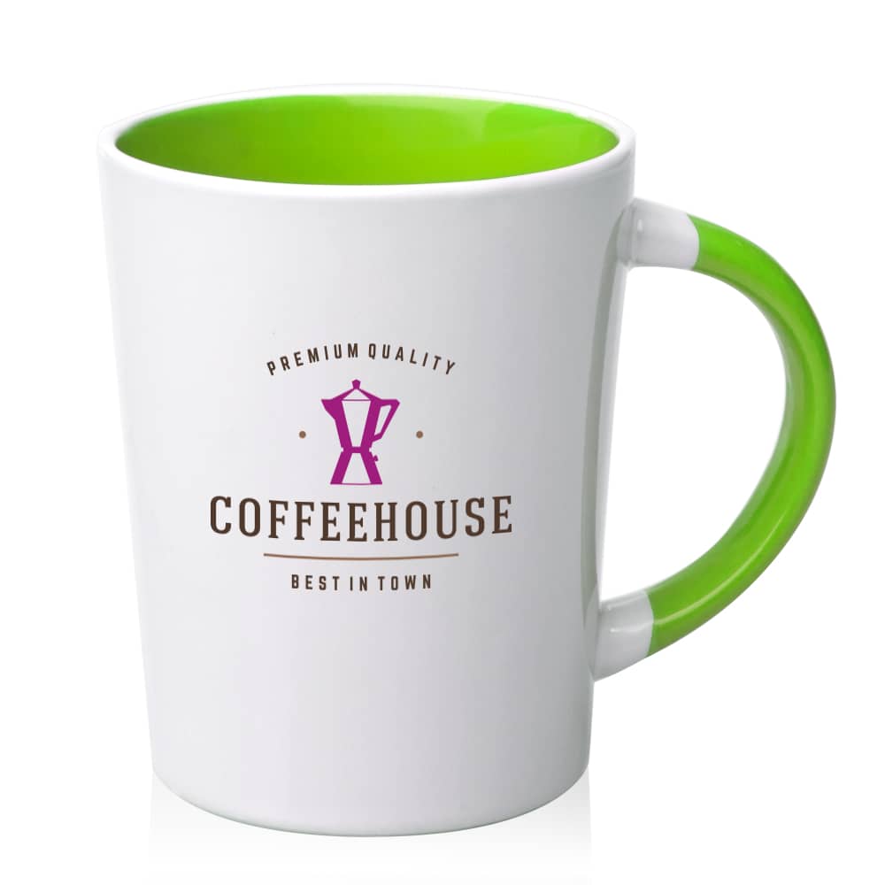 Custom 13 oz Sorrento Two Tone Mug - White with Accent Colored Interior and Handle 5 13 oz Sorrento Two Tone Mug - White with Accent Colored Interior and Handle - Image 5