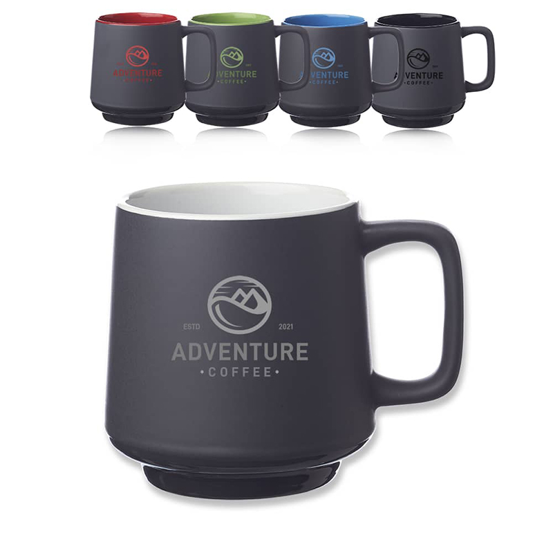 12 OZ Spartan Stackable Ceramic Mug