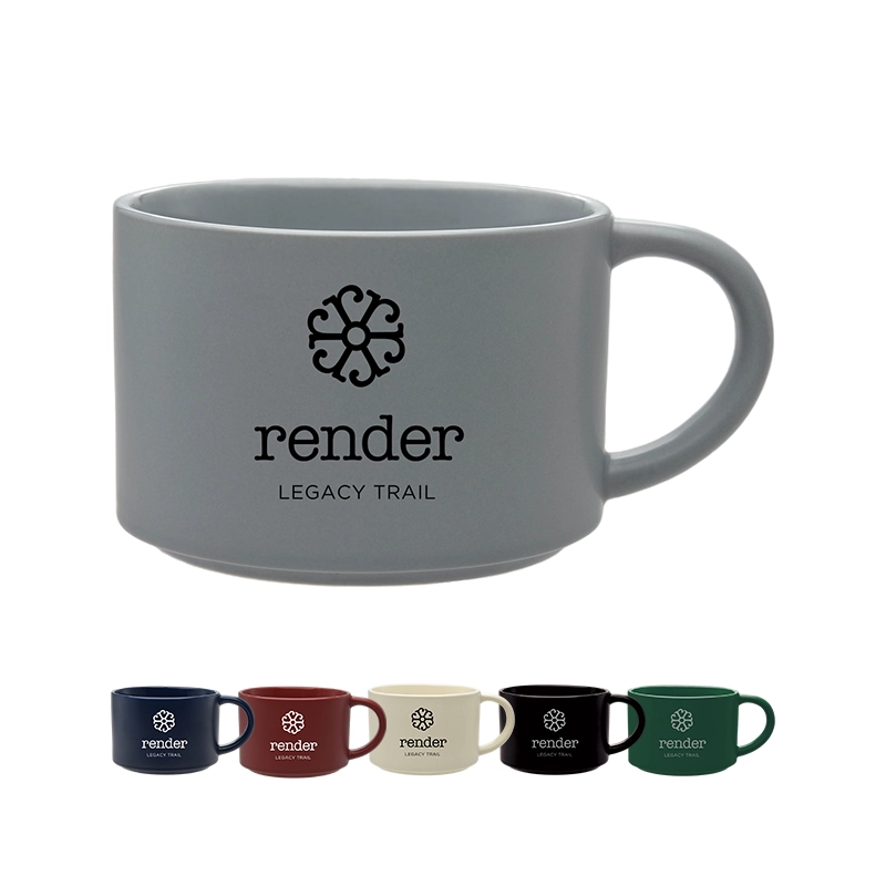 Wholesale Minestra Matte Mugs 20 oz, Minestra style, with a smooth matte finish, ready for imprinted artwork.